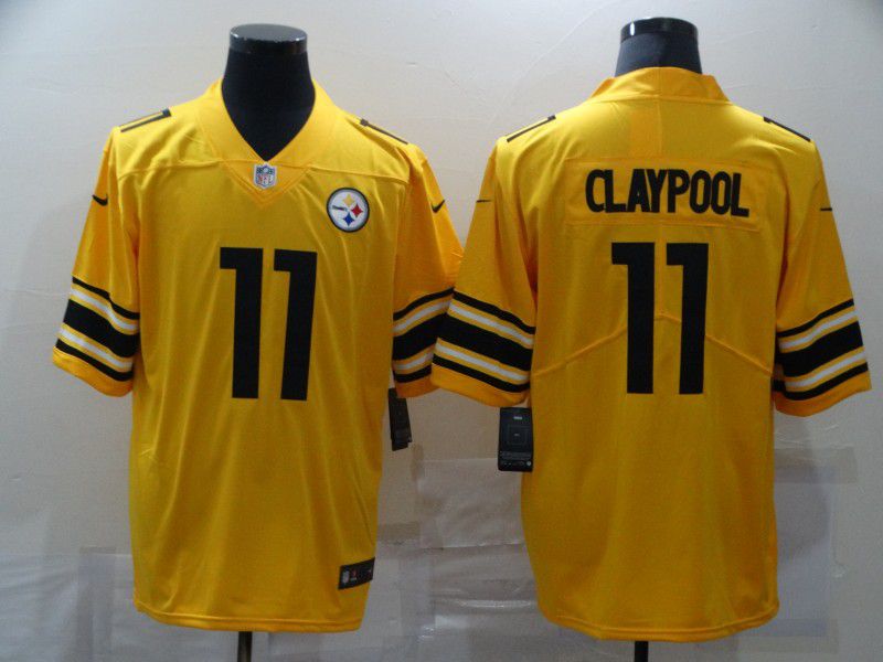 Men Pittsburgh Steelers 11 Claypool Yellow Nike Vapor Untouchable Limited 2020 NFL Nike Jerseys